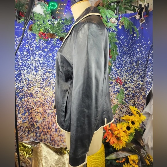 BETTY BARCLAY Lamb Nappa Leather Jacket - Picture 11 of 13